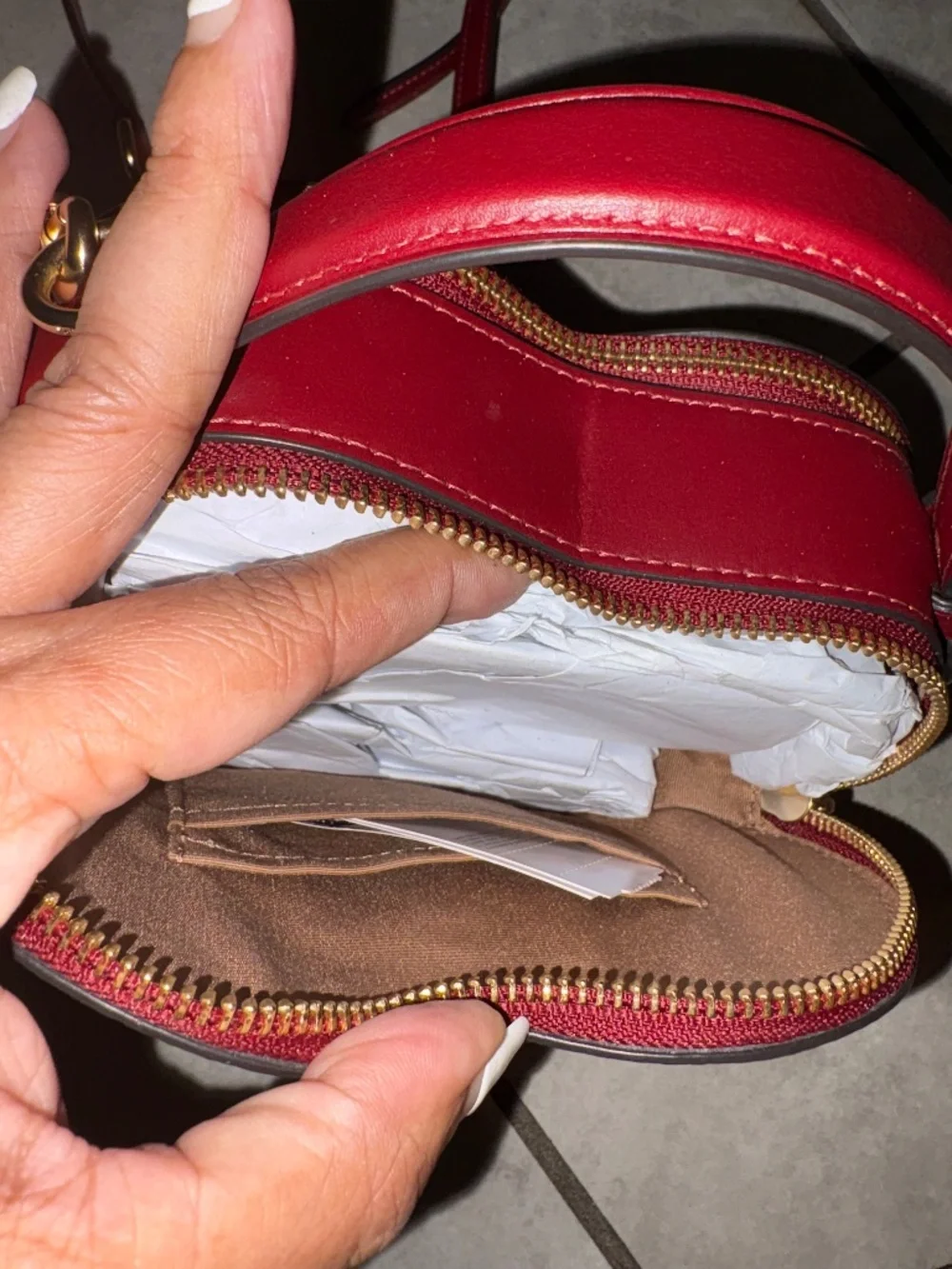 COACH ♥️ Crossbody Bag Canvas Leather Cherry Print